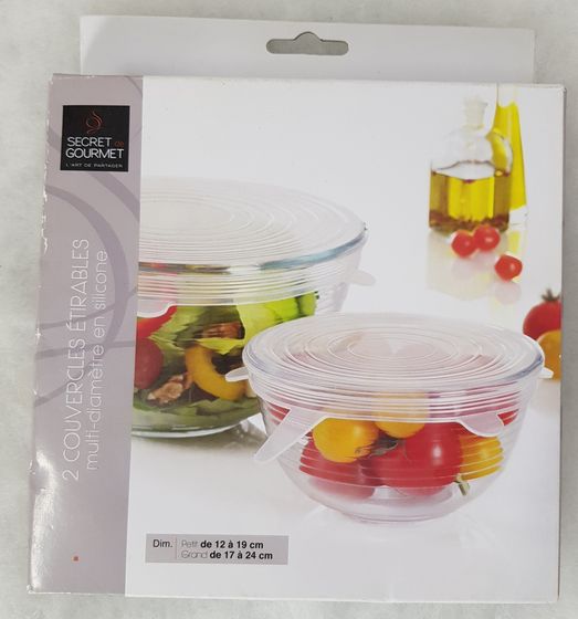 !09 Набор силиконовых крышек, 2 шт. /19 см, 24 см.) Франция