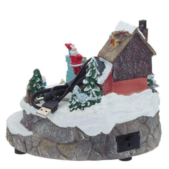 Фигурка декоративная &quot;Рождество&quot; (подсветка, движение, 3xAA, н/п), L18 W16,5 H16 см