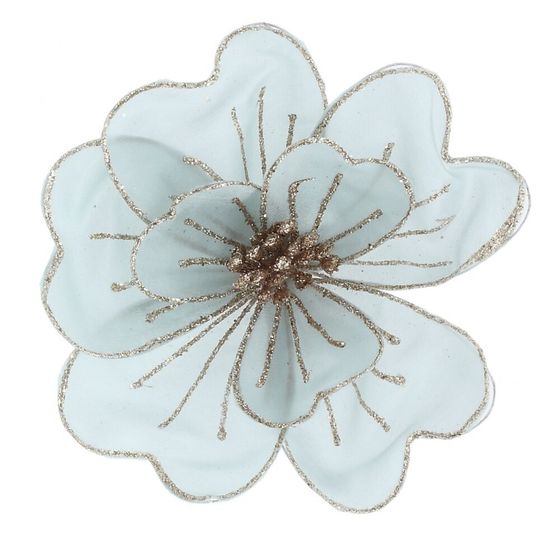 Цветок искусственный &quot;Магнолия&quot; (на клипсе), L17 W17 H8 см