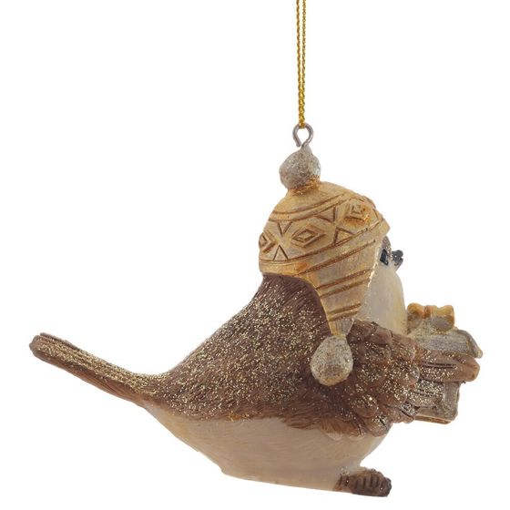 Изделие декоративное подвесное &quot;Птичка&quot;, L7 W8 H8 см, 3в.