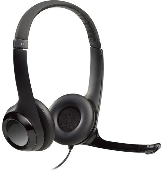 Гарнитура накладные Logitech H390 проводные черный (981-000406)