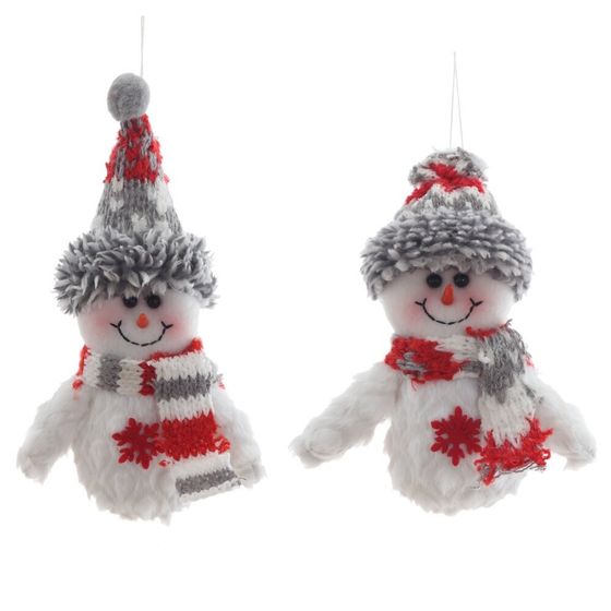 Снеговик подвесной, L11 W4 H15 см, 2в.