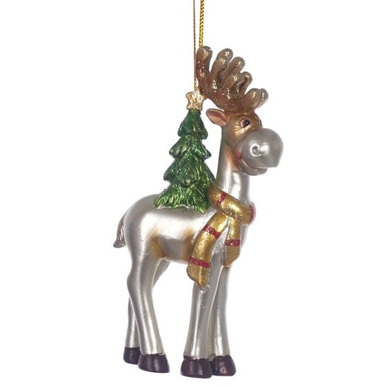 Фигурка декоративная подвесная &quot;Олень&quot;,  L5,5 W2,5 H11 см, 2в.