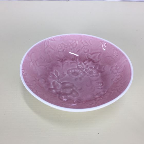 !Салатник 17 см каменная керамика 2 штуки Индонезия цвет розовый