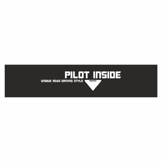 Полоса на лобовое стекло &quot;PILOT INSIDE&quot;, черная, 1220 х 270 мм