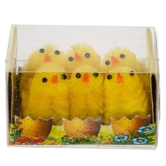 Набор из 6-ти фигурок декоративных &quot;Цыпленок&quot; (1,5*2*3), L6 W4,5 H3,5 см