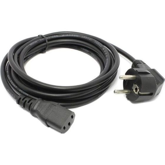 Кабель питания Vcom Schuko (евровилка)-IEC-320-C13 3м черный (CE021-CU0.75-3M)