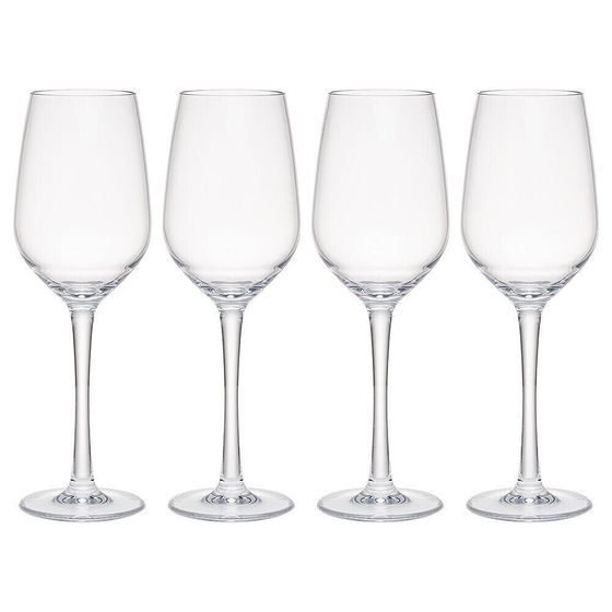 Hudson 13 oz Tritan Acrylic 4-Pc. White Wine Glass Set