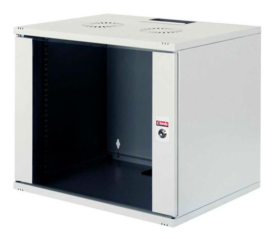Шкаф коммутационный Lande NetBox Soho (LN-SH12U5460-LG-F0-1) настенный 12U 540x600мм пер.дв.стекл задн.дв.стал.лист несъемн.бок.пан. направл.под закл