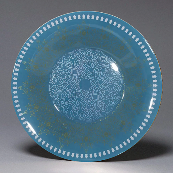 Тарелка суповая BAGATELLE TURQUOISE 21.5см