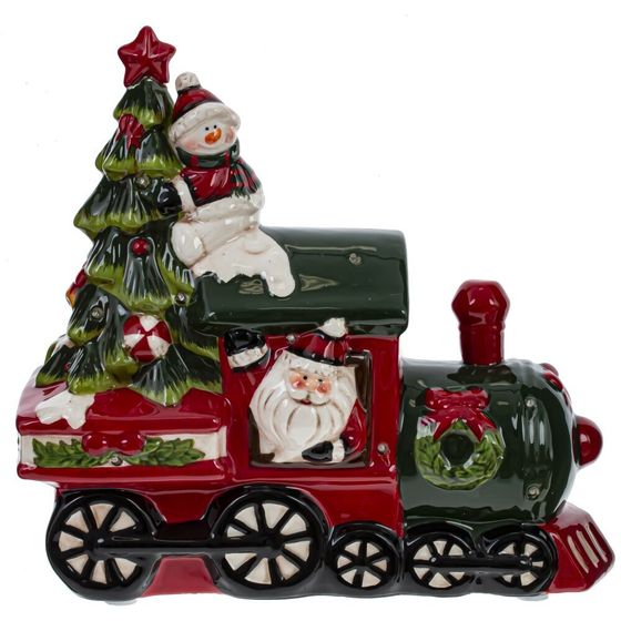 Фигурка декоративная &quot;Поезд&quot; с подсветкой (АААх3, н/п), L28 W12 H26 см