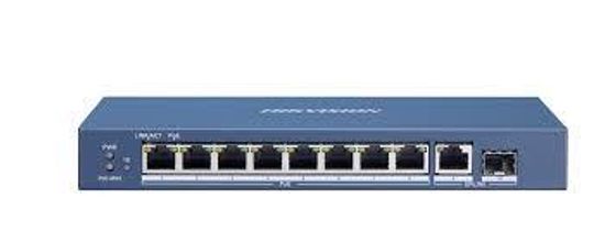 Коммутатор Hikvision DS-3E0510P-E/M 9G 1SFP 8PoE 58W неуправляемый