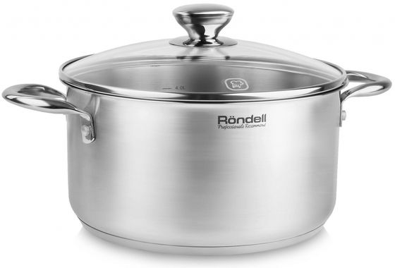 Кастрюля Rondell Merkur RDS-1224 5,1л стек.кр серебристый