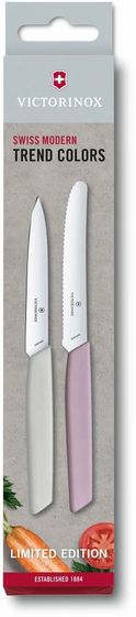 Набор ножей Victorinox Swiss Modern Blush LE 2022 (6.9096.2L2) 2шт сиреневый/серый
