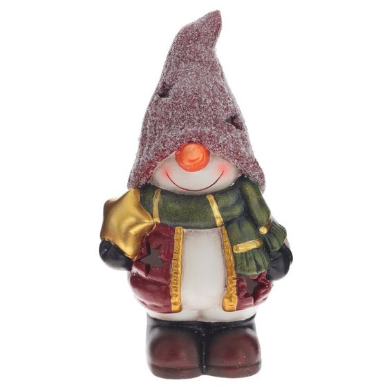 Фигурка декоративная с подсветкой &quot;Снеговик&quot;, L12 W9 H21 см, (2хLR44), 2в.