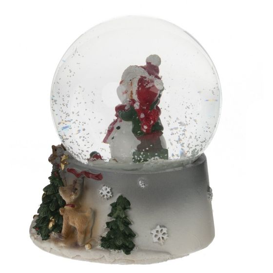 Фигурка декоративная &quot;Снеговик&quot; в стекл шаре, L7 W7 H8,5 см, 2в.