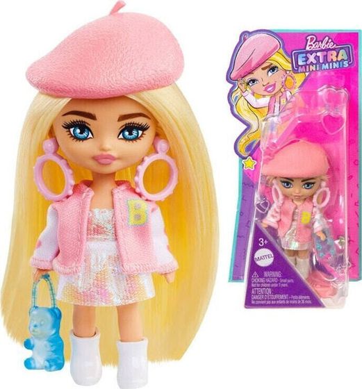 Lalka Barbie Mattel Lalka stylowa modowa Barbie Extra Mini Minis w berecie HLN48 ZA5105C