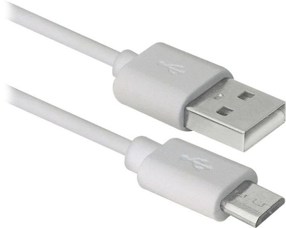 Кабель Defender USB08-10BH USB 2.0 (m)-microUSB 2.0 (m) 3м белый (87468)