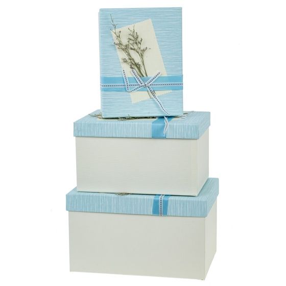 Набор из 3-х коробок подарочных, L19 W26 H15 см, 2в.