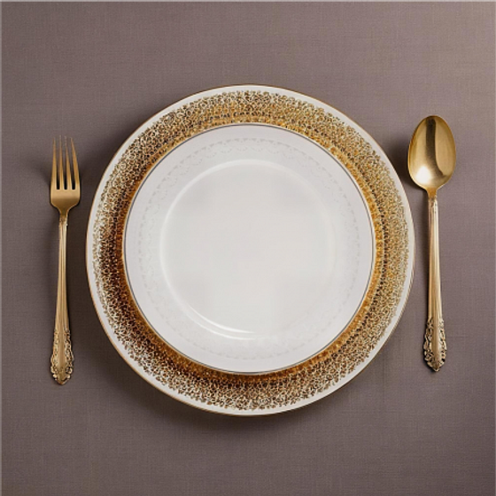 Тарелка обеденная WHITE LACE 25см