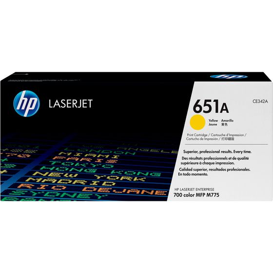 Картридж лазерный HP 651A CE342A желтый (16000стр.) для HP LJ 700/775