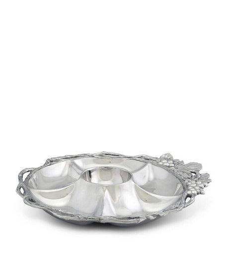 Designs Aluminum Grape Open Vine Round Tray 5-Sections