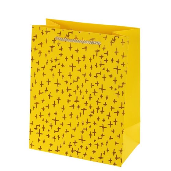 Пакет подарочный (бумага 210г/м2, блок микс 12шт), L18 W10 H23 см, 4в.