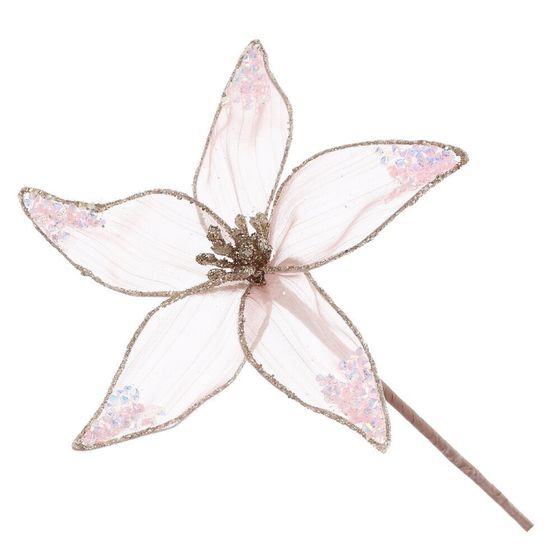 Цветок искусственный &quot;Пуансеттия&quot;, L15 W15 H34 см