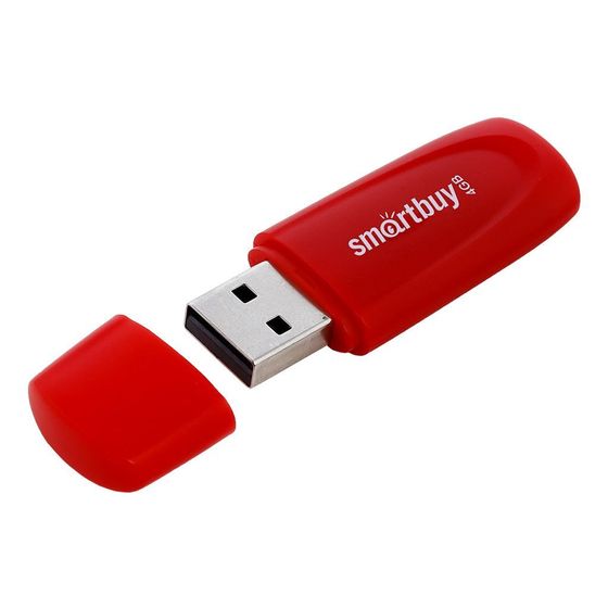 Флеш диск 4Gb Smartbuy Scout SB004GB2SCR USB 2.0 красный