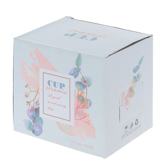 Кружка с крышкой, 450 мл, L13 W9,5 H11 см, дизайн микс