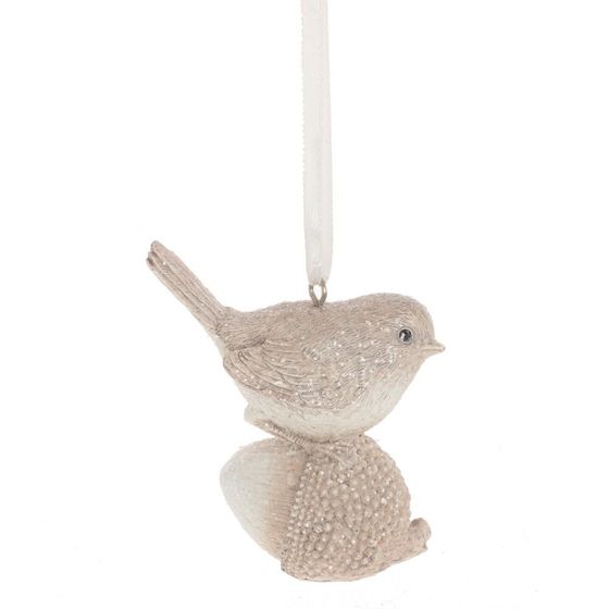 Украшение новогоднее &quot;Птичка&quot;, L7 W3,5 H8 см, 2в.