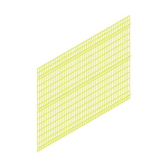 Панельное ограждение, 2.03 × 2.5 м, ячейка 200 × 55 мм, диаметр прута 3.5 мм, цвет жёлтый