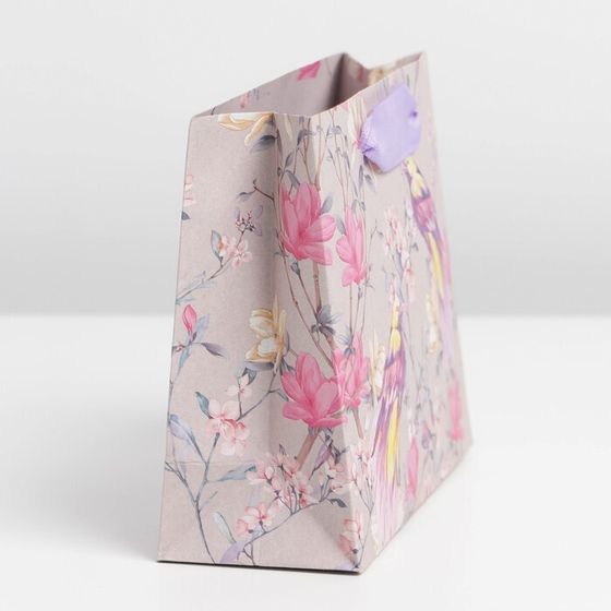 !Пакет крафтовый 2 штуки вертикальный «Птицы», 15 × 12 × 5.5 см