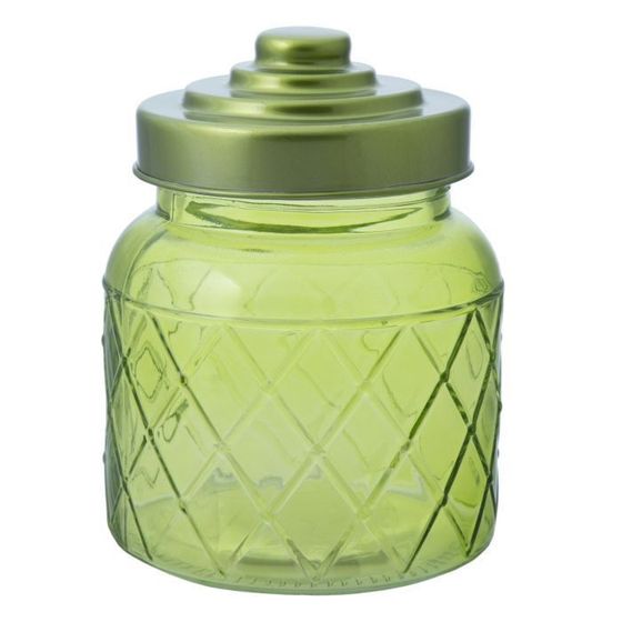 !09 Емкость для сыпучих продуктов, 10,7x10,7x14 см цвет зеленый