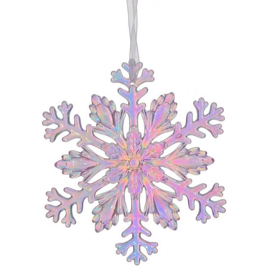 Украшение новогоднее &quot;Снежинка&quot;, L11 W0,3 H11 см, 3в.
