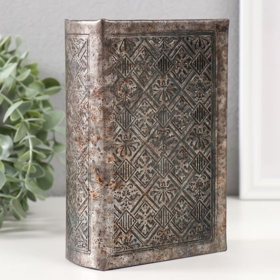 Шкатулка книга-сейф «Узоры», дерево, искусственная кожа, тиснение, 17×11×5 см