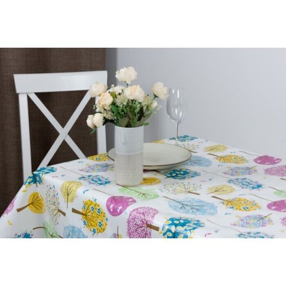 !09 Клеёнка «ЛАРИО» «Деревья в цвете» 140 см, 20 п.м., BL60!