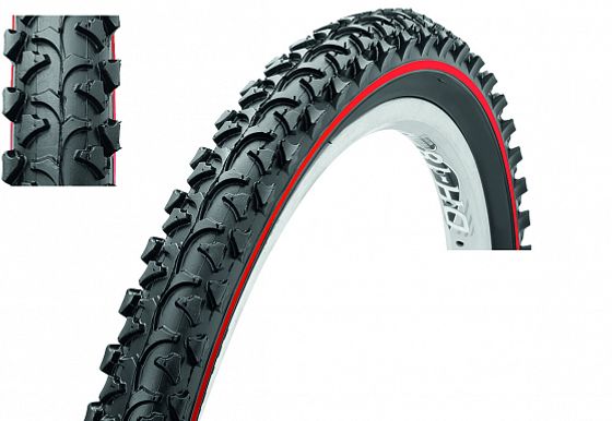 Велопокрышка 26&quot; Chao Yang 26x1.95 H-518 S108048 с красной полосой (620226)