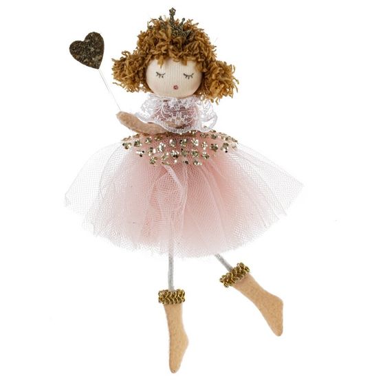 Изделие декоративное подвесное &quot;Девочка-ангел&quot;, L6,5 W6 H17,5 см, 3в.