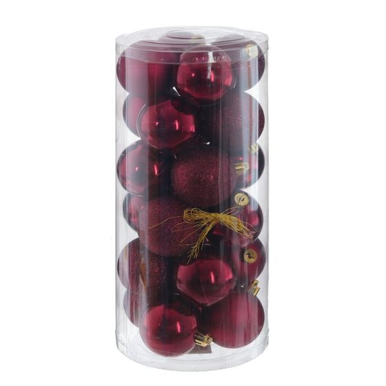 Набор из 24шт Украшение новогоднее "Шар", D 6 см, L14 W14 H30,5 см