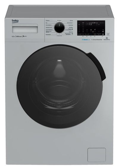 Стиральная машина Beko WSPE6H616S серебристый 6.5кг 1200об/мин с паром узкая инвертор