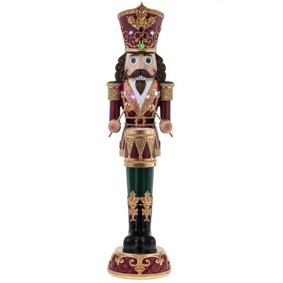 Фигурка декоративная &quot;Щелкунчик&quot; с подсветкой (2xAAA н/п), L22 W24 H90 см