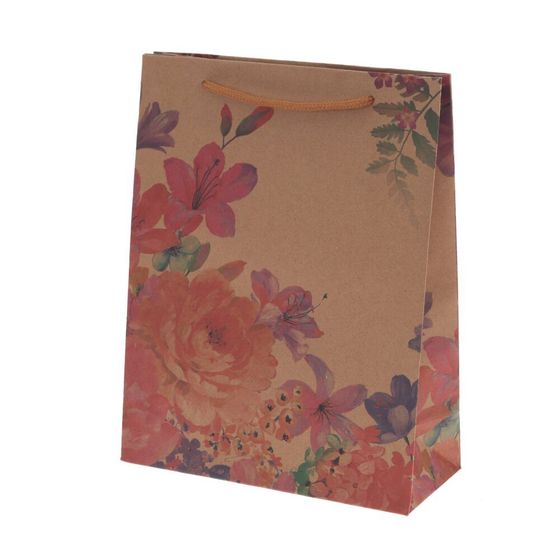 Пакет подарочный (бумага 210г/м2, блок 12шт), L15 W6 H20 см, 2в.