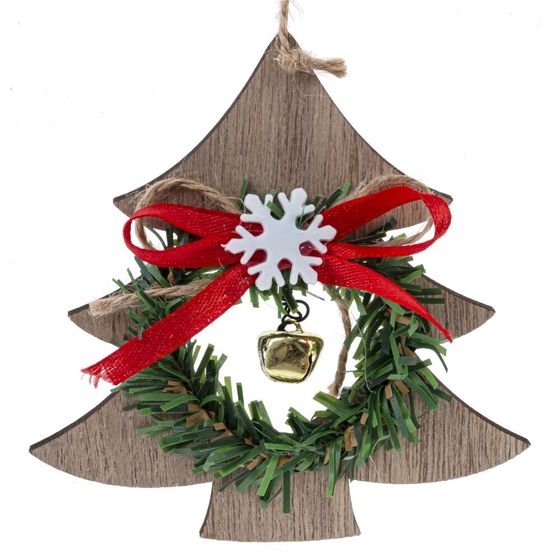 Изделие декоративное подвесное &quot;Сердце/Ёлка/Звезда&quot;, L10,5 W1 H9,5 см, 3в.