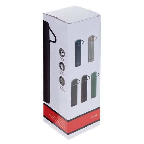 Термос, 500 мл, L11 W7 H24 см, дизайн микс