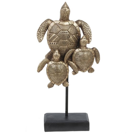 Фигурка декоративная &quot;Черепахи&quot;, Д14 Ш5 В30 см
