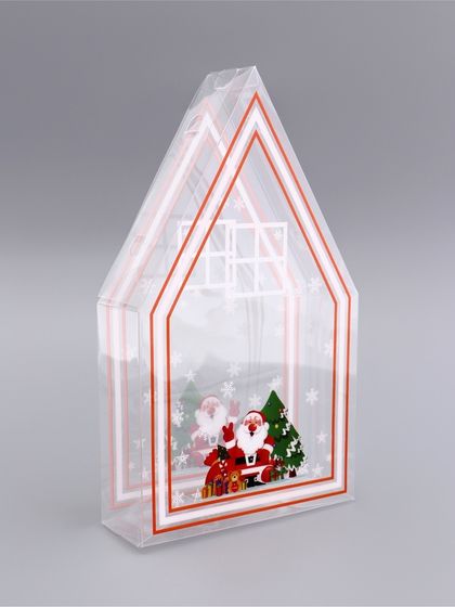 Складная коробка из PVC 11,5 х 20 х 4 см &quot;Веселый Дед Мороз&quot;