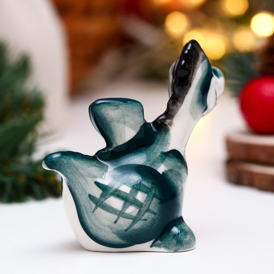 !09 Сувенир (набор 2 штуки) &quot;Дракон Летучий&quot; гжель цвет, 6,5 см