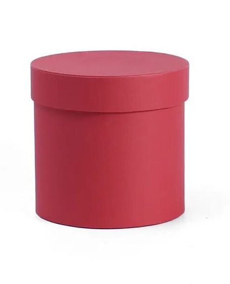 !09 Коробка шляпная с крышкой 20x20 см. цвет красный