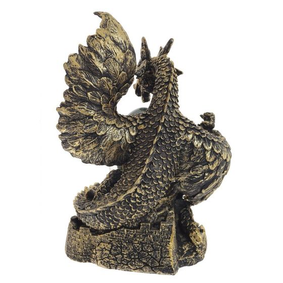 Фигурка декоративная в стекл.шаре &quot;Дракон&quot;, D 6 см, L16 W13 H23 см